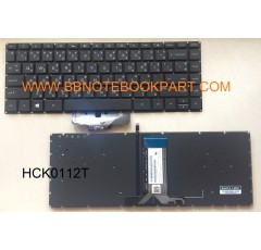 HP Compaq Keyboard คีย์บอร์ด 14-AB 14-BS 14-BF  14-BW  14-AL SERIES  ภาษาไทย อังกฤษ  (ไม่มีไฟ Back Light)  มุมปุ่มทั้ง 4 จุด เป็นปุ่มเหลี่ยม